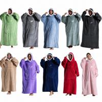 Maßgefertigte Einheitsgröße Übergroße Tragbare TV-Decke Doppelseitige Polyester-Kapuzenpullover-Decke