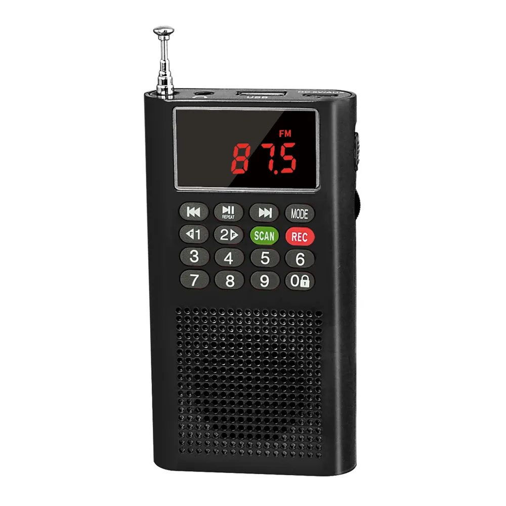 Dewant L-358 Mini Fm Radio Ondersteuning 4Gb/8Gb/16Gb/32Gb Usb Flash Drive lezen Mp3 Speler Met Speaker