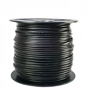 16AWG Low Voltage LED Cable 2 Conductor In-Wall/In Ground PVC Jacketed CCA/CU Speaker Wire Electrical Cable 16/2 Black in Reel