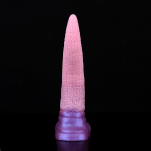 Silicone Fantasy Pink Tongue Anal Plug G-spot Stimulate <b>Dildo</b> Shop With Sucker Bumpy Massage Sex Toys for Men and Women - Product Image 5