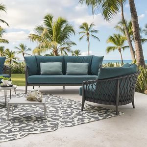 USA Outdoor Einzigartige Garten <span class=keywords><strong>Sofa</strong></span> <span class=keywords><strong>Set</strong></span> Gemütliches Seil Design Mit Ess anwendung Hot Sale Möbel in Polen - Product Image 1