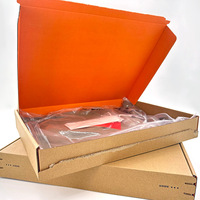 Boîte grise auto-élevante en carton ondulé pour emballage cadeau de vêtements personnalisés avec impression de logo UV et commandes sur mesure