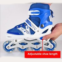 Patins à roulettes en PVC à quatre roues à flash unique, approvisionnement direct du fabricant, pour enfants, avec fermeture à lacets, adaptés aux débutants