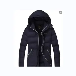 Wholesale Second Hand Down Coat Men's Bright Face Trend Hooded Short Thick Winter Bomber Shiny Used Puffer Men's Jacket