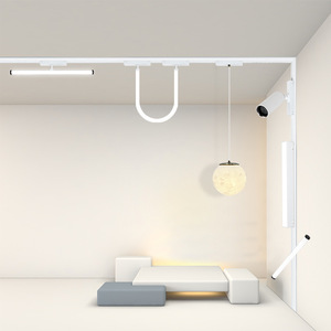 Éclairage sur <span class=keywords><strong>rail</strong></span> magnétique à DEL intelligent ultra-mince personnalisé OEM Système de <span class=keywords><strong>rail</strong></span> linéaire moderne en aluminium DC24V AC220V avec puce COB - Product Image 3