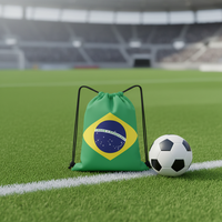 Sac à dos à cordon personnalisé avec logo, en polyester imperméable, durable, écologique et portable pour les aventures en plein air