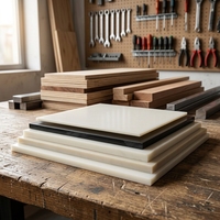 Ensemble de plaques en nylon PA6 Step Stack, épaisseurs multiples, blanc et noir, découpe sur mesure, pour atelier, usinage, planche durable