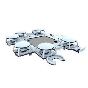 Yacht dock piattaforma ponte acqua <span class=keywords><strong>trampolino</strong></span> piscina con tenda gonfiabile mare piscina con rete oceano isola galleggiante gonfiabile - Product Image 1