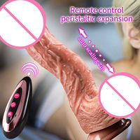 Gode en silicone XXL de 12 pouces avec télécommande, grand vibrateur de poussée et jouet anal à sangle pour femme