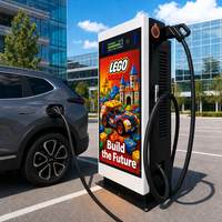 Cargador de Vehículos Eléctricos de Corriente Continua de 180 kW con Pantalla LED Grande para Publicidad y Conector CCS1 CCS2 GBT para Estacionamiento en Centros Comerciales WrightCharge