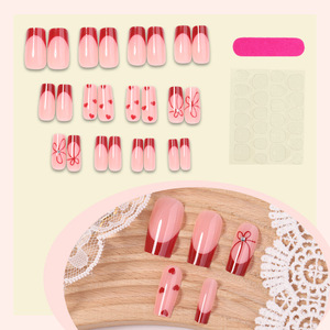 <span class=keywords><strong>Uñas</strong></span> Postizas para el Día <span class=keywords><strong>de</strong></span> San Valentín, Diseño Corto en Escalera, 24 <span class=keywords><strong>Uñas</strong></span> Francesas <span class=keywords><strong>de</strong></span> Lujo <span class=keywords><strong>con</strong></span> Diseño <span class=keywords><strong>de</strong></span> <span class=keywords><strong>Flores</strong></span>, Parches <span class=keywords><strong>de</strong></span> <span class=keywords><strong>Uñas</strong></span> <span class=keywords><strong>de</strong></span> Alta Calidad - Product Image 2