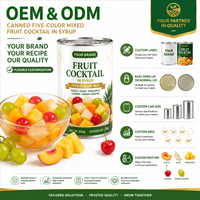 Gemengd fruit in blik 850g Druif Kers Ananas in siroop ISO HALAL Groothandel voor importeurs en distributeurs