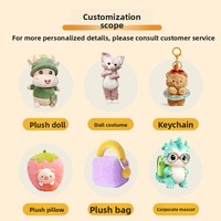 Jouets en peluche en coton personnalisés, poupées mascotte, pendentifs personnalisés, porte-clés, poupées en tissu
