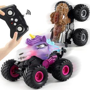 Dinosaur Toys Pull Back Cars Mini Monster Truck Car Toy Set for Kids Toddlers Boys Girls Birthday Giftsling Stunt <b>RC</b> Car - Product Image 2