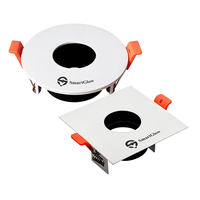 Lampu Sorot LED MR16 Modern Persegi Bulat Anti Silau Sudut Putar COB Downlight Housing Bingkai Gu10 Modul LED Bingkai Lampu Mr16