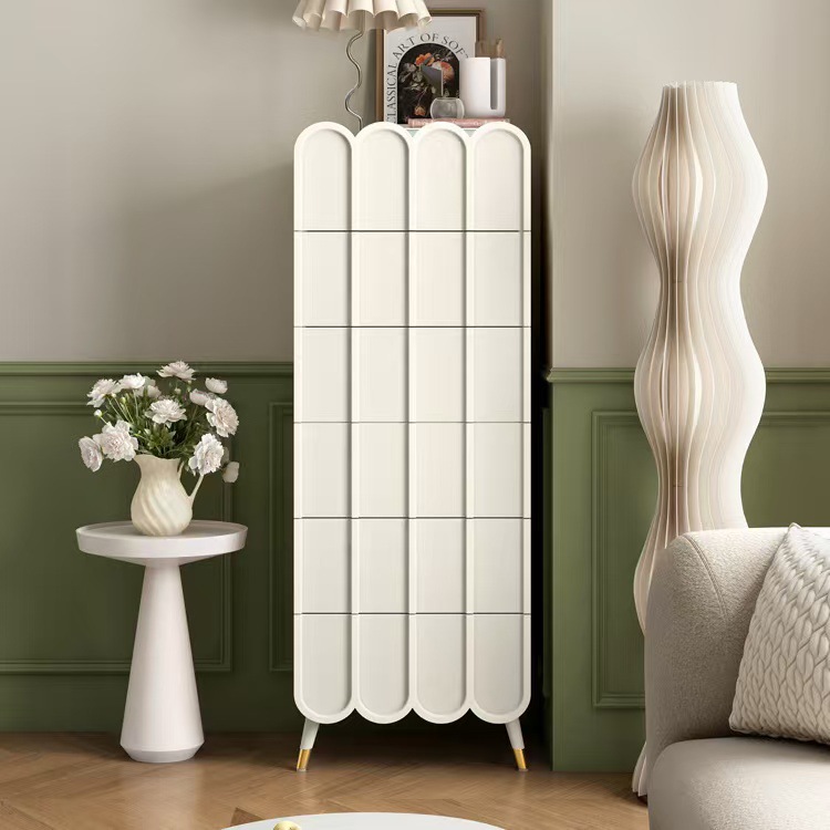 ตู้ลิ้นชัก 6 ชั้น สีขาวครีม ขนาด 0.5 เมตร พร้อมบริการติดตั้ง