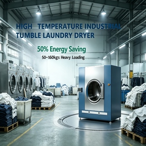 เครื่องอบผ้าแบบปั๊มความร้อนขนาดใหญ่ 50~160 กก. สำหรับโรงงานซักรีดอุตสาหกรรม เครื่องอบผ้าแบบไม่ใช้หม้อต้มน้ำ สำหรับโรงงานซักรีด - Product Image 5