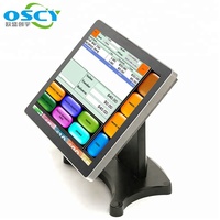 Système de point de vente tactile OSCAN-1500 2026 avec écran client, WiFi, système d'exploitation Linux/Windows pour supermarché