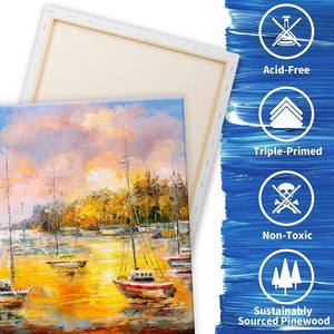 Primed lớn kéo dài vải trống 16*20 bông nghệ thuật kéo dài vải khung gỗ lớn căng vải - Product Image 2