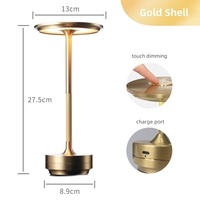 Lámpara Táctil USB LED de 5W, Regulable, Moderna, Portátil, Recargable, para Mesa de Comedor, Bar, Ambiente, Inalámbrica con Batería