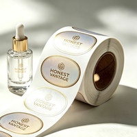 Étiquettes d'emballage personnalisées en vinyle adhésif imperméable avec hologramme pour flacons de 3 ml, parfums et lotions