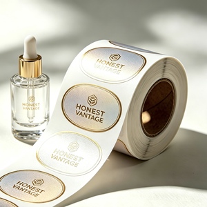 Custom 3ml Vial Adhesive Vinyl <b>Waterproof</b> Hologram Sticker Packaging <b>Labels</b> for Perfume and Lotion - Product Image 2