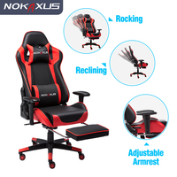 Chaise de gaming en cuir PU avec ajustement du dossier 90 à 180 degrés, éponge épaissie pour enfants, à la mode