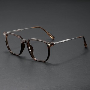 Nouveau Montures de Lunettes Métalliques Tendance Optiques Photochromiques Simples Personnalité Rétro Hommes Carrées en Métal Anti-Lumière Bleue - Product Image 5