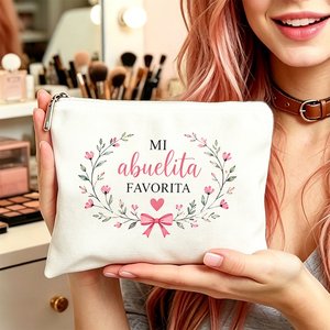 Bolsa de Maquillaje Mi Abuelita <span class=keywords><strong>Favorita</strong></span> para Mamá, Hijas y Amigas, Regalos Ideales para Viajes, Cumpleaños, Bolsa de Aseo - Product Image 4