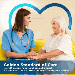 Stéthoscope OTICA Classic manuel à double tête, finition dorée, acier inoxydable, diaphragme accordable, acoustique premium, certifié CE - Product Image 6