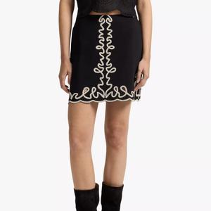 Minifalda de Verano Estilo Bohemio para Mujer, con Bordado Elaborado, Corte en A - Product Image 1