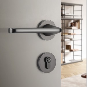 Nordischer Stil Blau-Bronze Gelb-Bronze Schlüsselbetätigter Geräuschloser Geteilter Magnetischer Türgriff für Moderne Schlafzimmertüren - Product Image 2