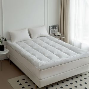 Kapitone ekstra kalın yatak pedi süper yumuşak nefes aşağı alternatif dolgu yastık üst yatak Mat kapak - Product Image 5