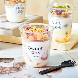 Clear <b>Plastic</b> Parfait <b>Cups</b> with Insert 3.25oz & Dome Lids No Hole (20 Sets) Yogurt Fruit Parfait <b>Cups</b> Take Away Breakfast - Product Image 6