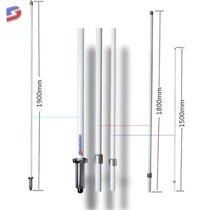 3 개의 단면도 11.7/8.3dbi 144/430MHz VHF UHF 전방향성 5.2M 섬유유리 기지국 안테나 x510