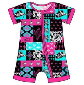 Macacão de Zíper Personalizado em Bambu de Boa Qualidade para Bebês e Crianças, Pijamas Casuais - Product Image 1