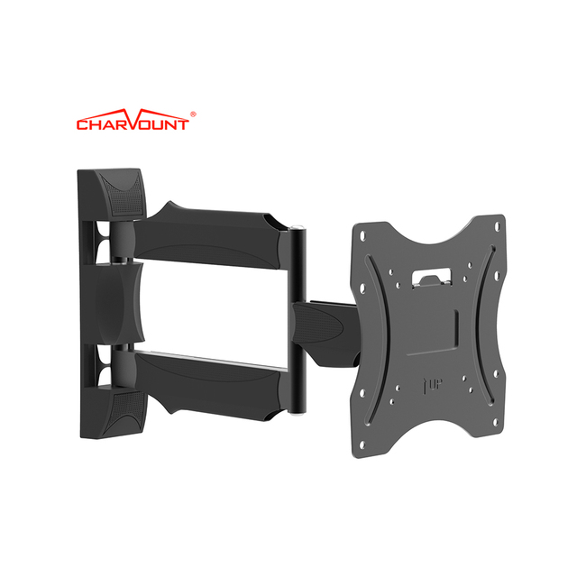 For Retractable LCD TV Wall Mount Max VESA 200*200mm Cold Rolled Steel Black with Tilt & Swivel 180 Max 42"