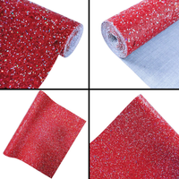 Cuir artificiel PU épais résistant à l'abrasion avec paillettes pour coque de téléphone DIY et accessoires pour cheveux 16013