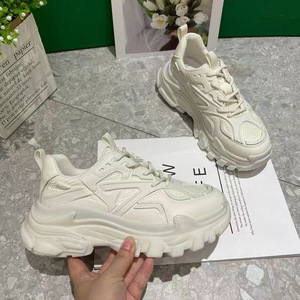 Haute qualité blanc respirant décontracté plat Wedge extérieur marche Style épais <span class=keywords><strong>baskets</strong></span> femmes pantalons chaussures - Product Image 3