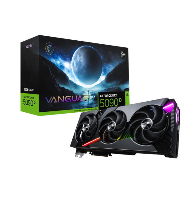 For MSI 2025 New Release GeForce RTX 5090 D 32G VANGUARD OC PCIE 5.0 GPU AI Computing Video Card with Fan Cooler for Gaming