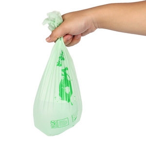 Verde alto orgánico compostable logotipo personalizado al por mayor Vietnam alta calidad biodegradable cocina 16Gal bolsas de basura - Product Image 3