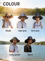 Gorra de Carga Solar Portátil con Ventilador Incorporado, Ligera, 100% Resistente a los Rayos UV, Adecuada para Hombres y Mujeres para Caminar en Verano