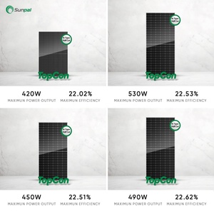 แผงโซลาร์เซลล์ Sunpal 450W 455W 460W 475W 480W 500 วัตต์ แบบกระจกสำหรับติดตั้งบนหลังคา - Product Image 2