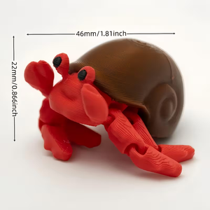 Adorno de Cangrejo Marino Impreso en 3D, Linda Criatura Marina con Ojos Vívidos, Ideal como Regalo para Entusiastas de los Cangrejos Marinos - Product Image 2
