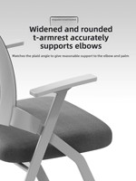 Chaise de bureau Mekia avec tablette d'écriture pliable, accoudoirs réglables, empilable, structure métallique, design moderne pour bureaux et salles de réunion