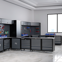 Sistema de Almacenamiento Modular Industrial para Taller, Personalizado OEM, Gabinete de Herramientas Tipo Cajón y Banco de Trabajo Desmontable para Garaje