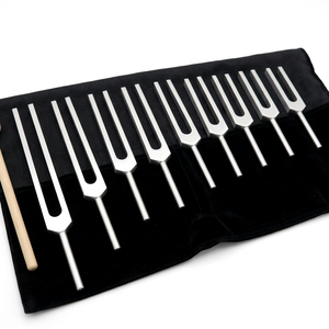 Juego de 9 diapasones de solfeo sin peso para meditación con estuche enrollable para mazos, el mejor proveedor mayorista - Product Image 1