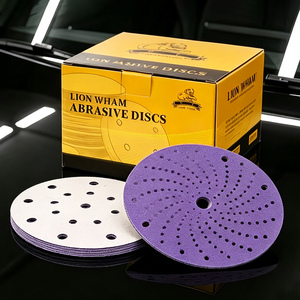 Vente en gros de papier abrasif automobile P240 <span class=keywords><strong>Disque</strong></span> abrasif en céramique violette 150mm 6 pouces Papier abrasif <span class=keywords><strong>à</strong></span> boucle <span class=keywords><strong>et</strong></span> crochet Disques abrasifs - Product Image 2