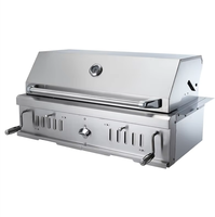 Barbecue au charbon de bois en acier inoxydable de style coréen moderne et haut de gamme pour restaurant, cuisine, hôtel, avec dispositif de sécurité anti-flamme
