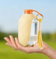 Bouteille d'eau pliable portable professionnelle pour animaux de compagnie, en silicone, pour la promenade des chiens et des chats